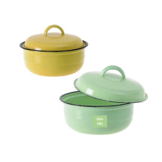 Enamel Serving / Food Dish 18cm, with Lid